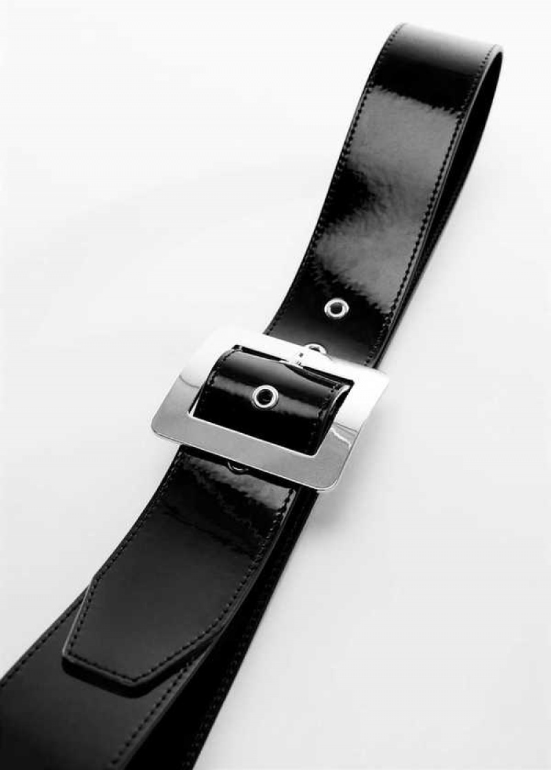 Mango Přezkou Lakovaná Belt | MNG-22955