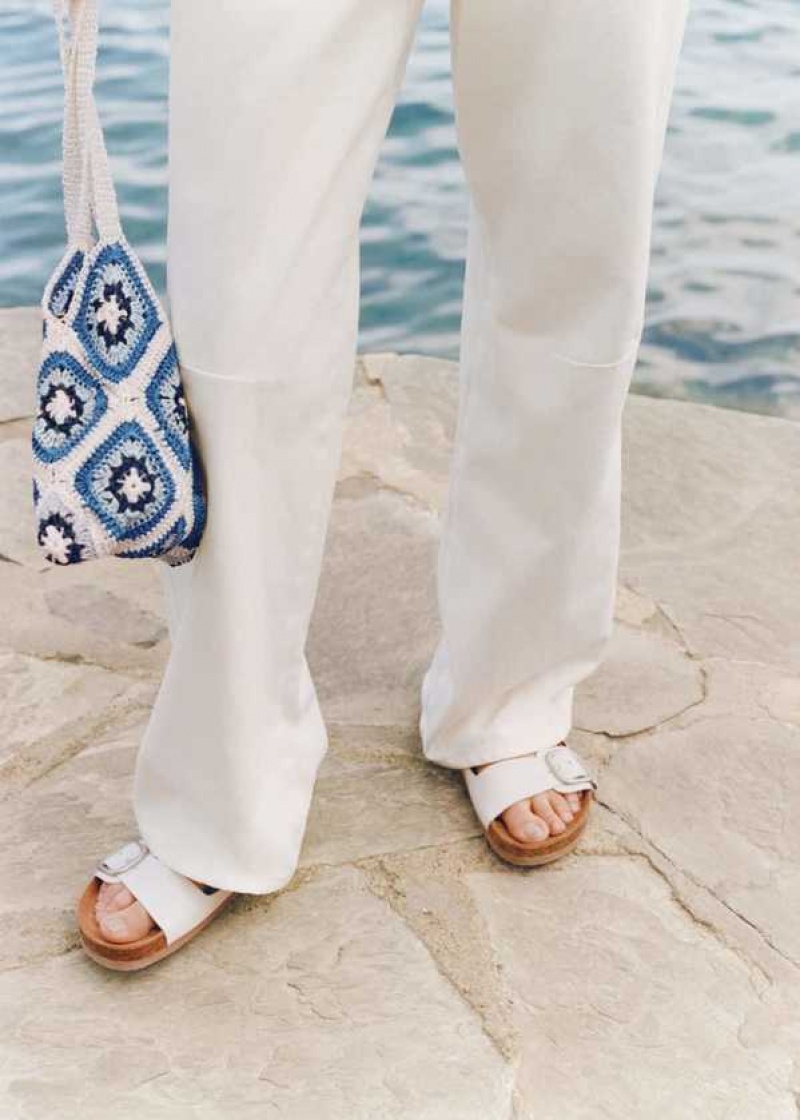 Mango Přezkou Læder Sandals | MNG-23463