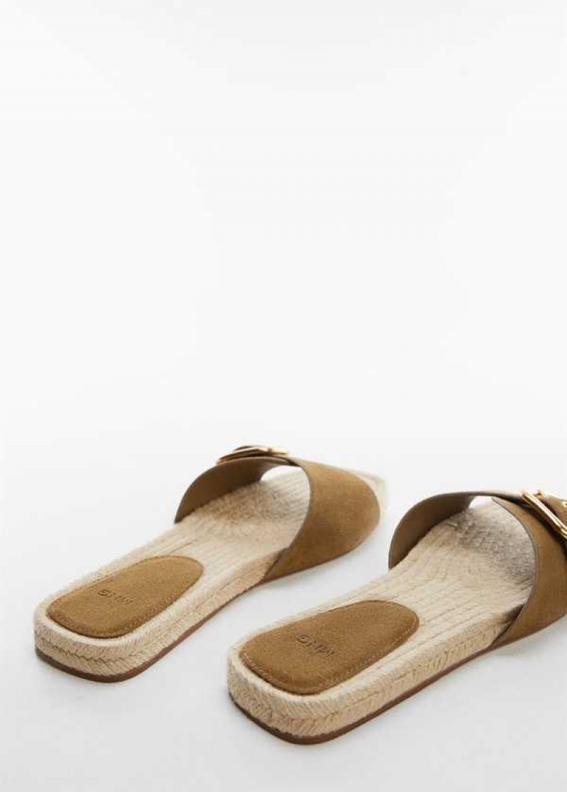 Mango Přezkou Læder Sandals | MNG-23476