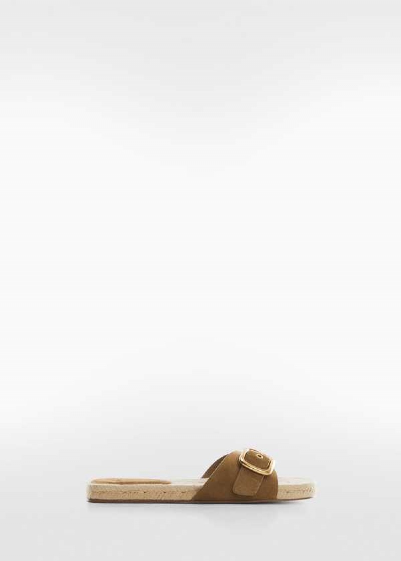 Mango Přezkou Læder Sandals | MNG-23476