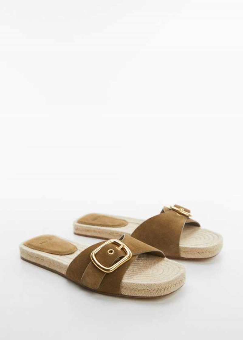 Mango Přezkou Læder Sandals | MNG-23476