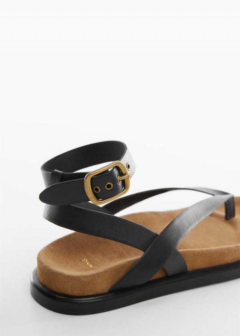 Mango Přezkou Læder Sandals | MNG-23480