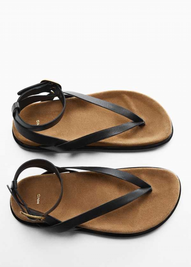 Mango Přezkou Læder Sandals | MNG-23480