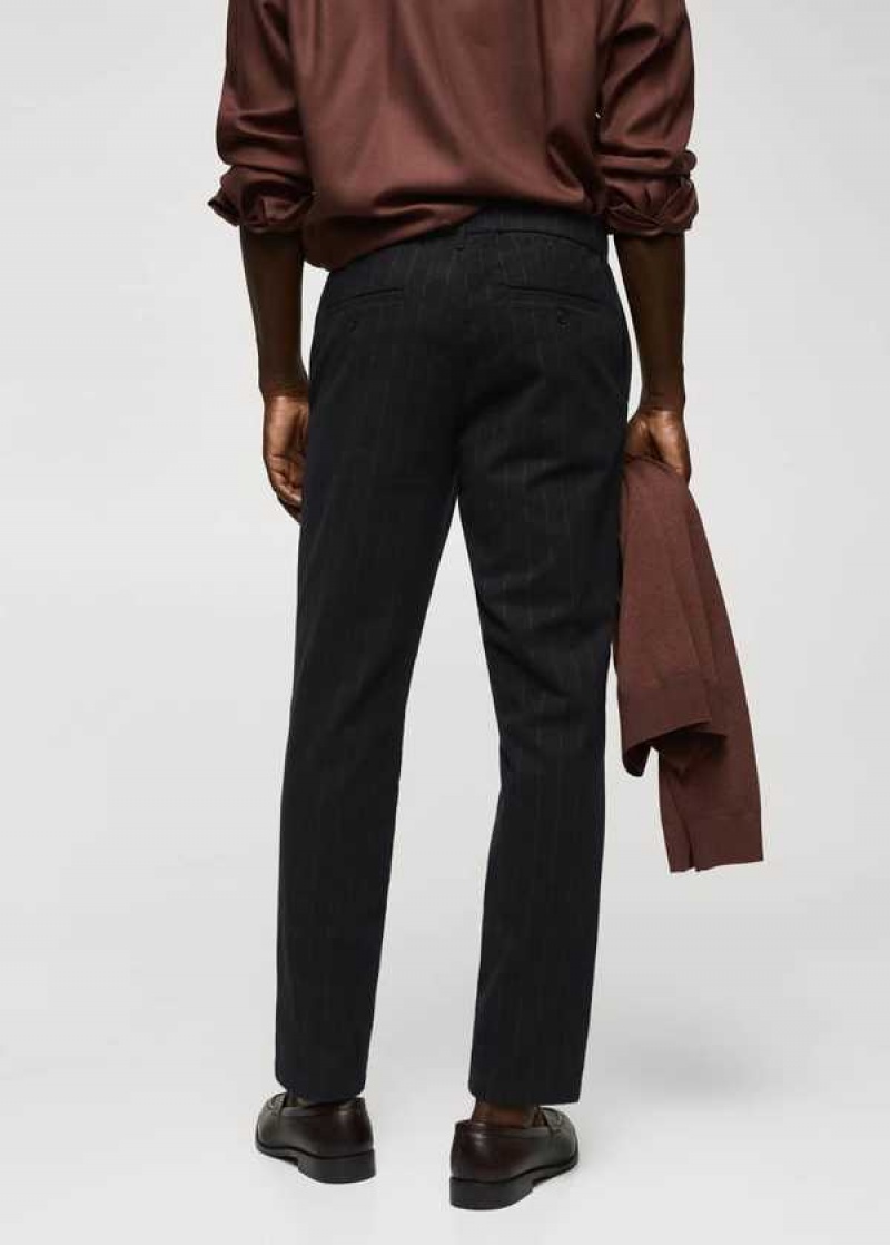 Mango Pinstripe Bavlněné Slim-fit Pants | MNG-22375