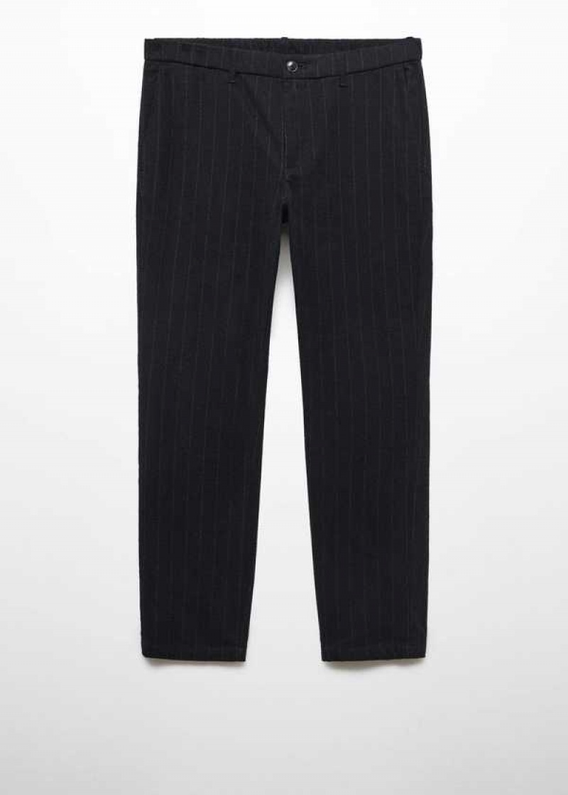 Mango Pinstripe Bavlněné Slim-fit Pants | MNG-22375