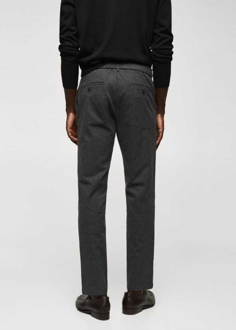 Mango Pinstripe Bavlněné Slim-fit Pants | MNG-22329