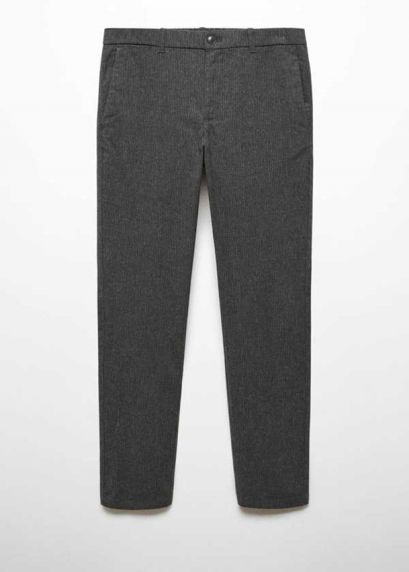 Mango Pinstripe Bavlněné Slim-fit Pants | MNG-22329