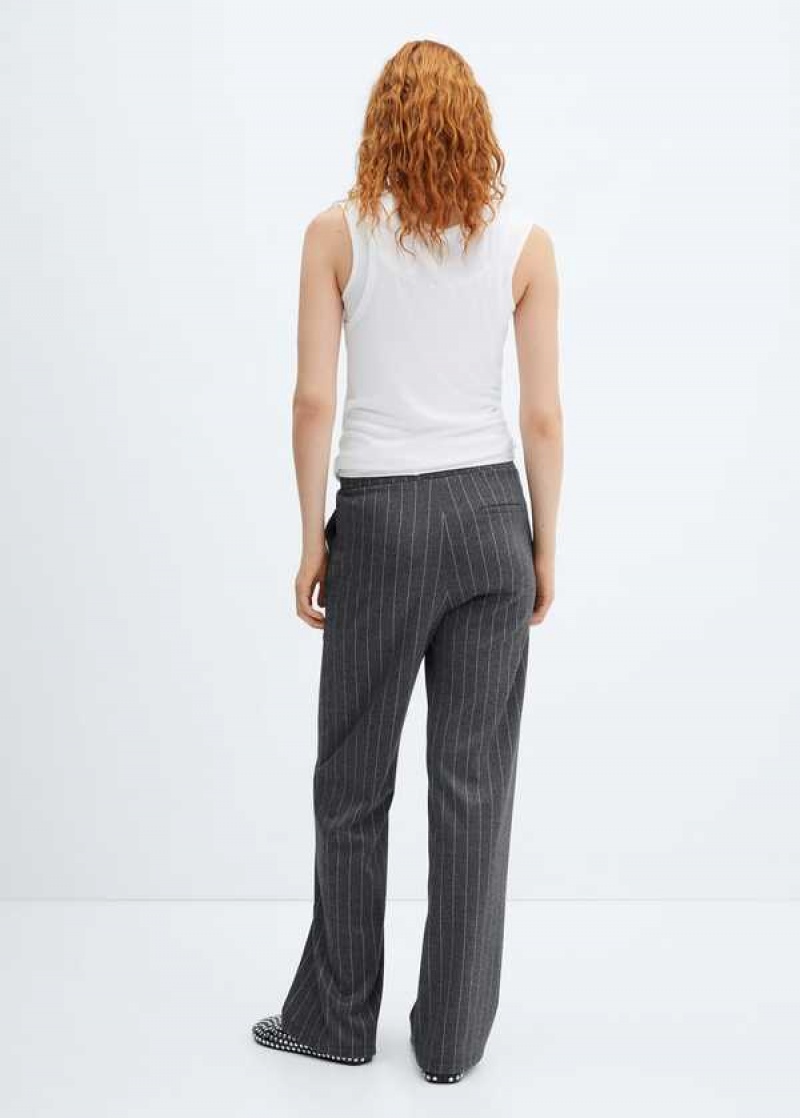 Mango Pinstripe Pletené Pants | MNG-24349