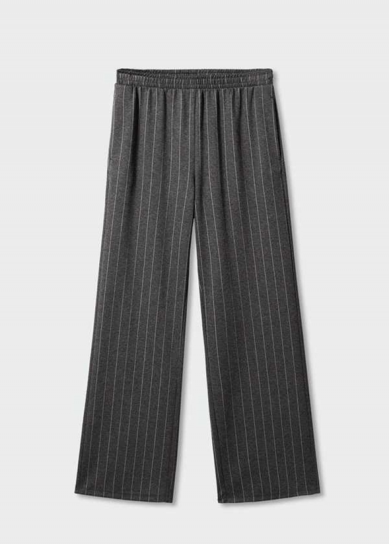 Mango Pinstripe Pletené Pants | MNG-24349