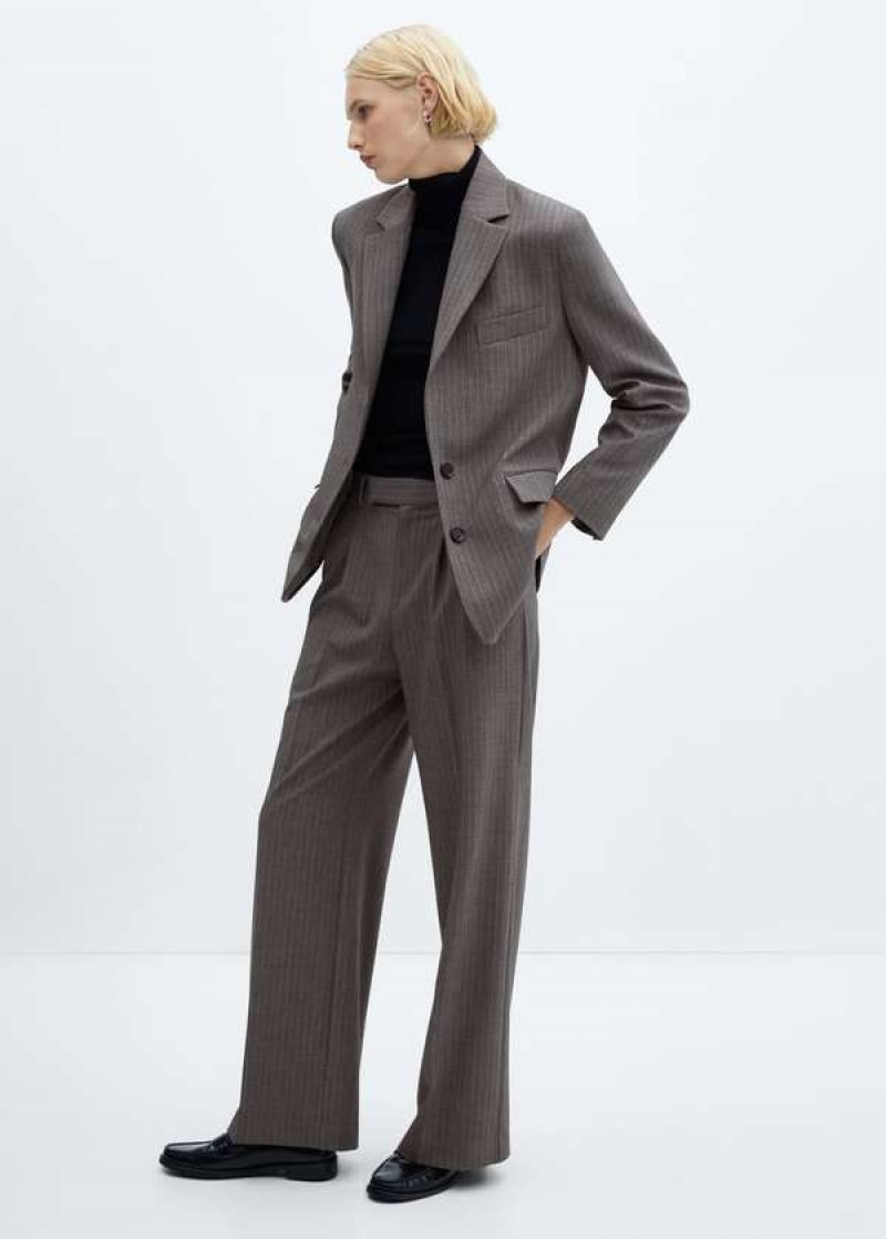 Mango Pinstripe Suit Pants | MNG-24425