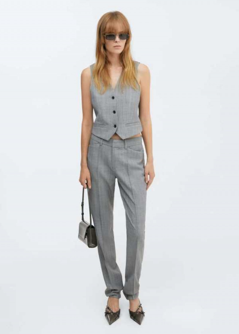 Mango Pinstripe Suit Pants | MNG-24430