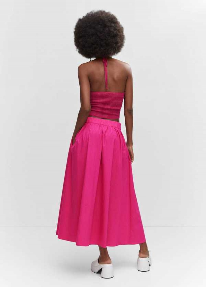 Mango Pleat Detail Long Skirt | MNG-24197