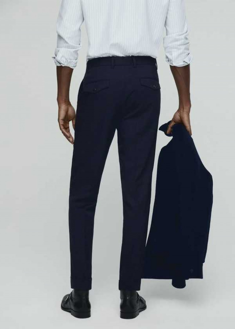 Mango Pleat Detail Vlna Pants | MNG-22481