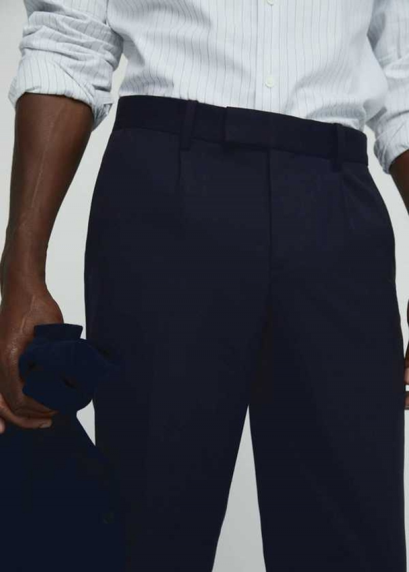 Mango Pleat Detail Vlna Pants | MNG-22481