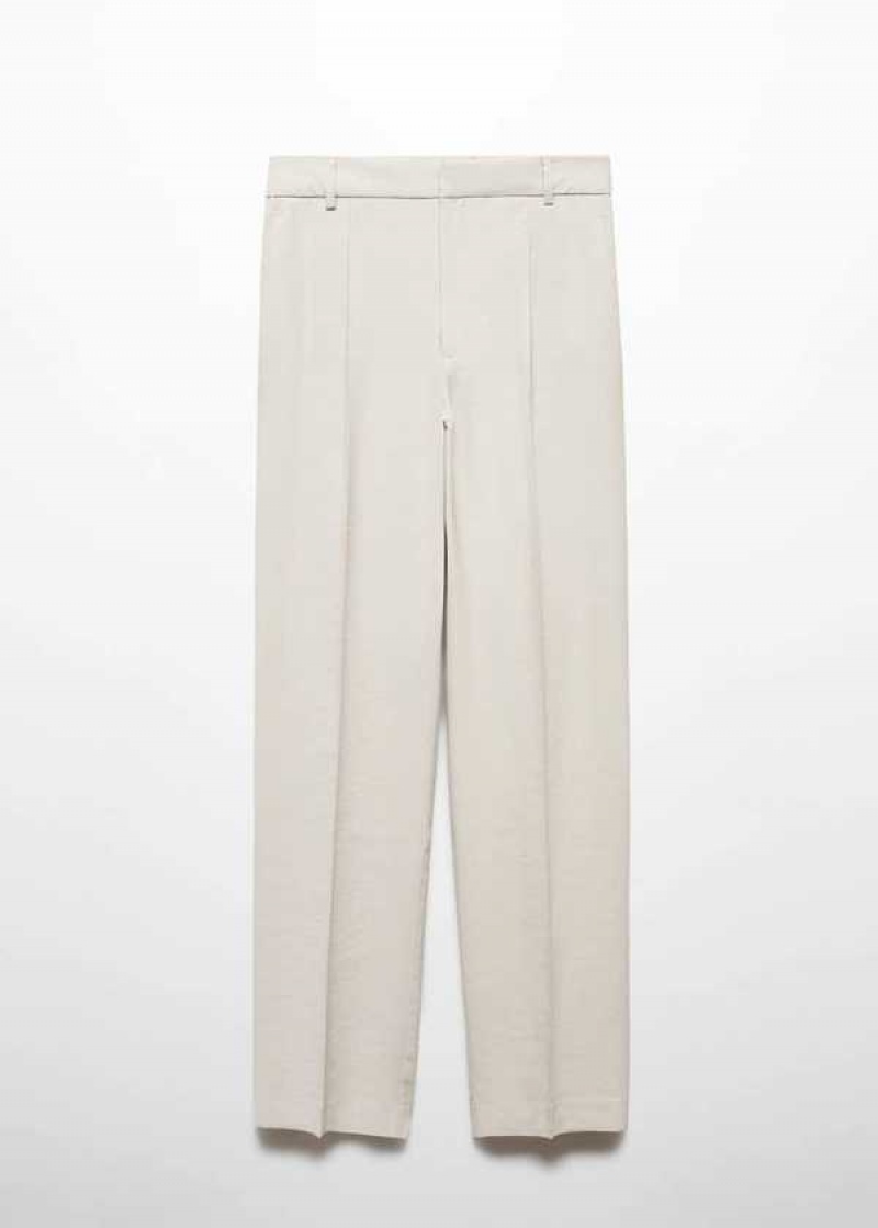 Mango Pleat Rovný Trousers | MNG-24291