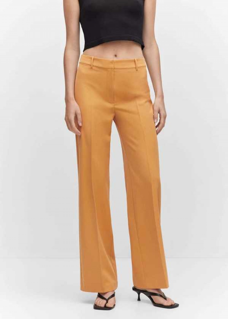 Mango Pleat Rovný Trousers | MNG-24367