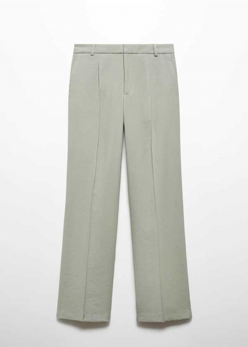 Mango Pleat Rovný Trousers | MNG-24369