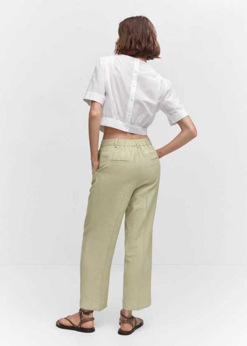 Mango Pleat Rovný Trousers | MNG-24392