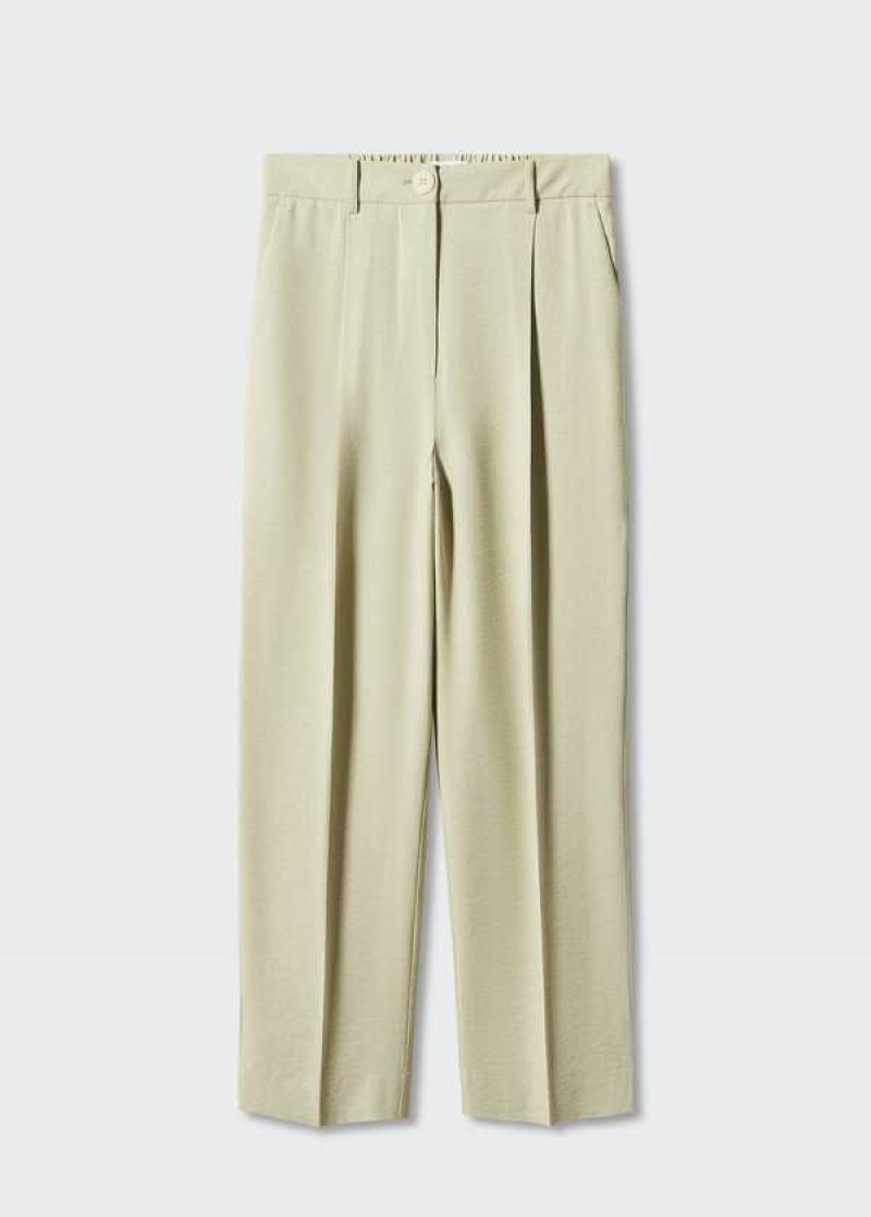 Mango Pleat Rovný Trousers | MNG-24392