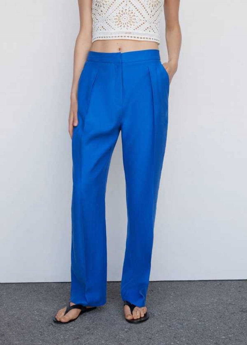 Mango Pleat Rovný Trousers | MNG-24515