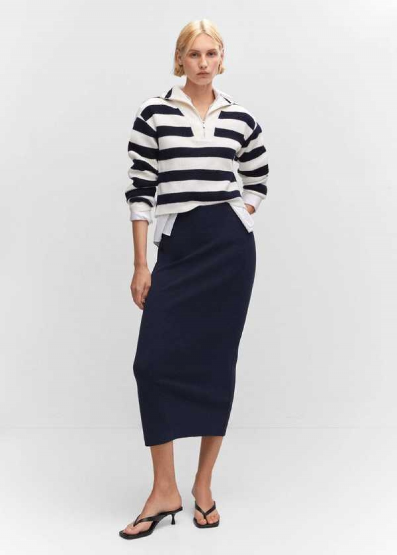 Mango Pletené Bavlněné Skirt | MNG-24203