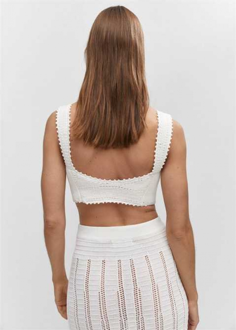 Mango Pletené Cropped Top | MNG-24711