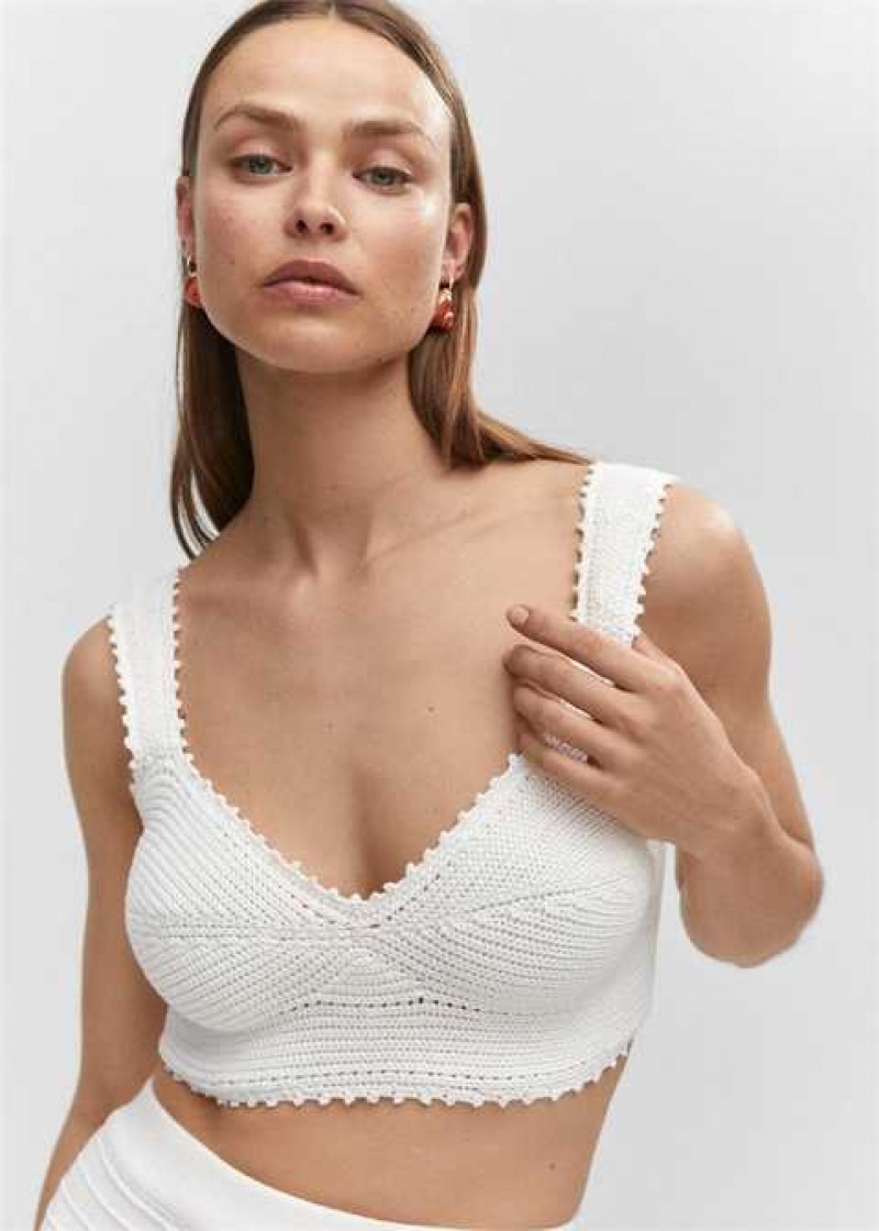 Mango Pletené Cropped Top | MNG-24711