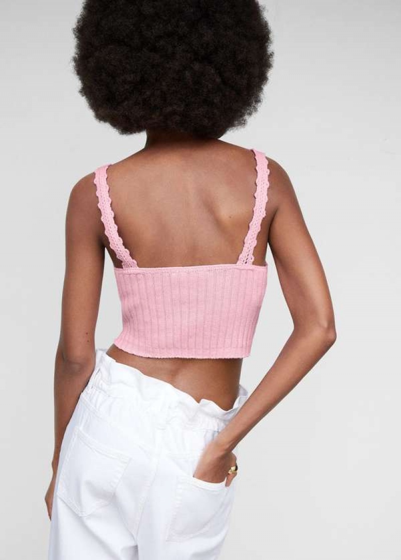 Mango Pletené Cropped Top | MNG-24802