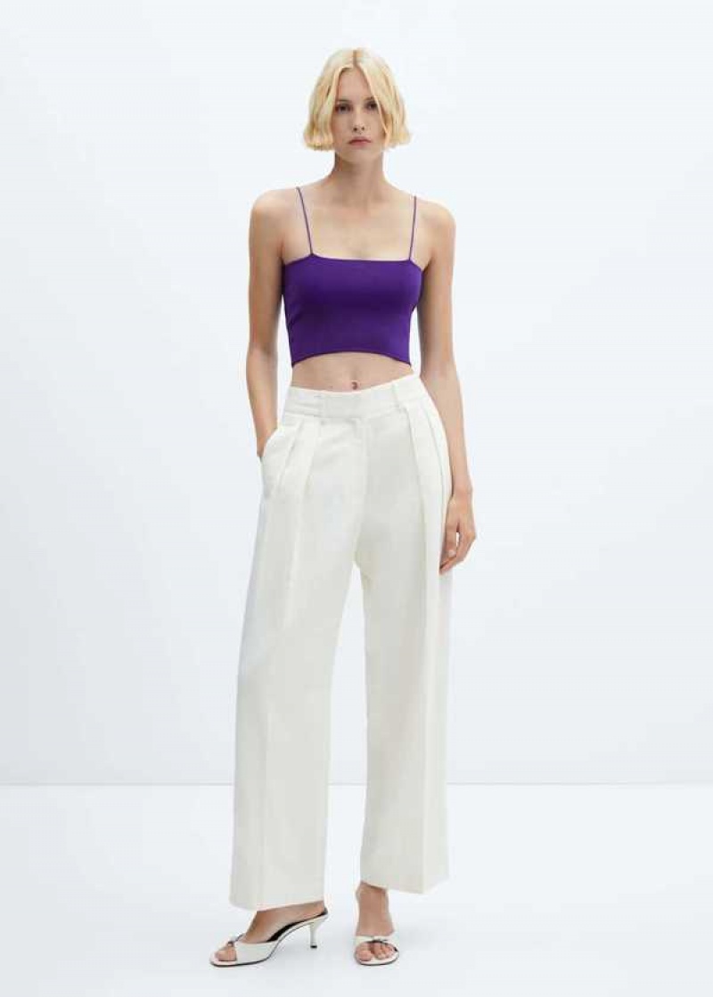 Mango Pletené Cropped Top | MNG-24809