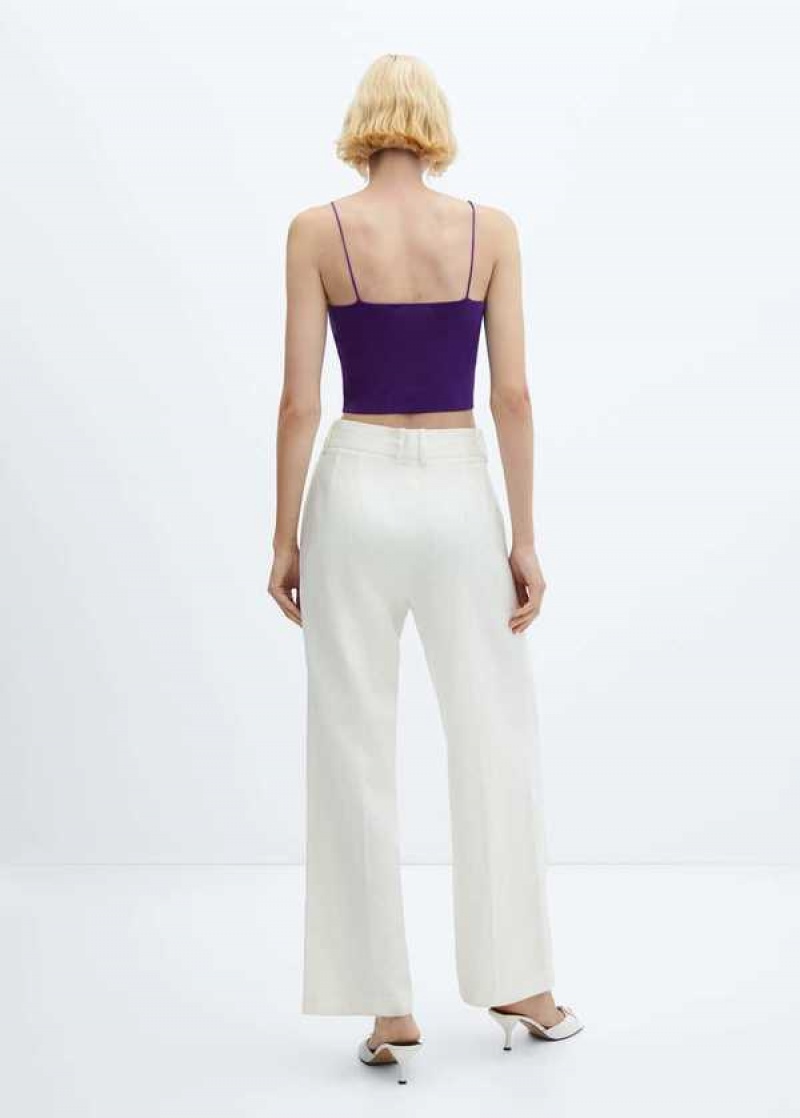 Mango Pletené Cropped Top | MNG-24809