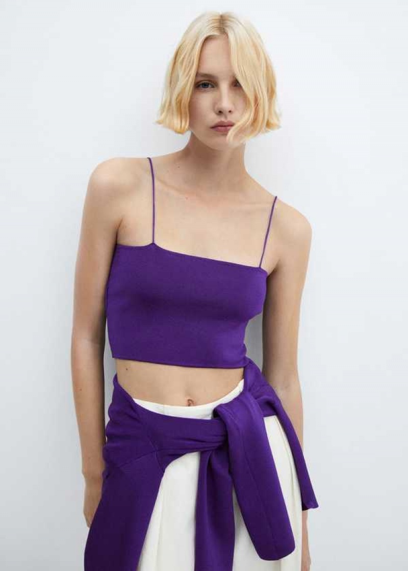 Mango Pletené Cropped Top | MNG-24809