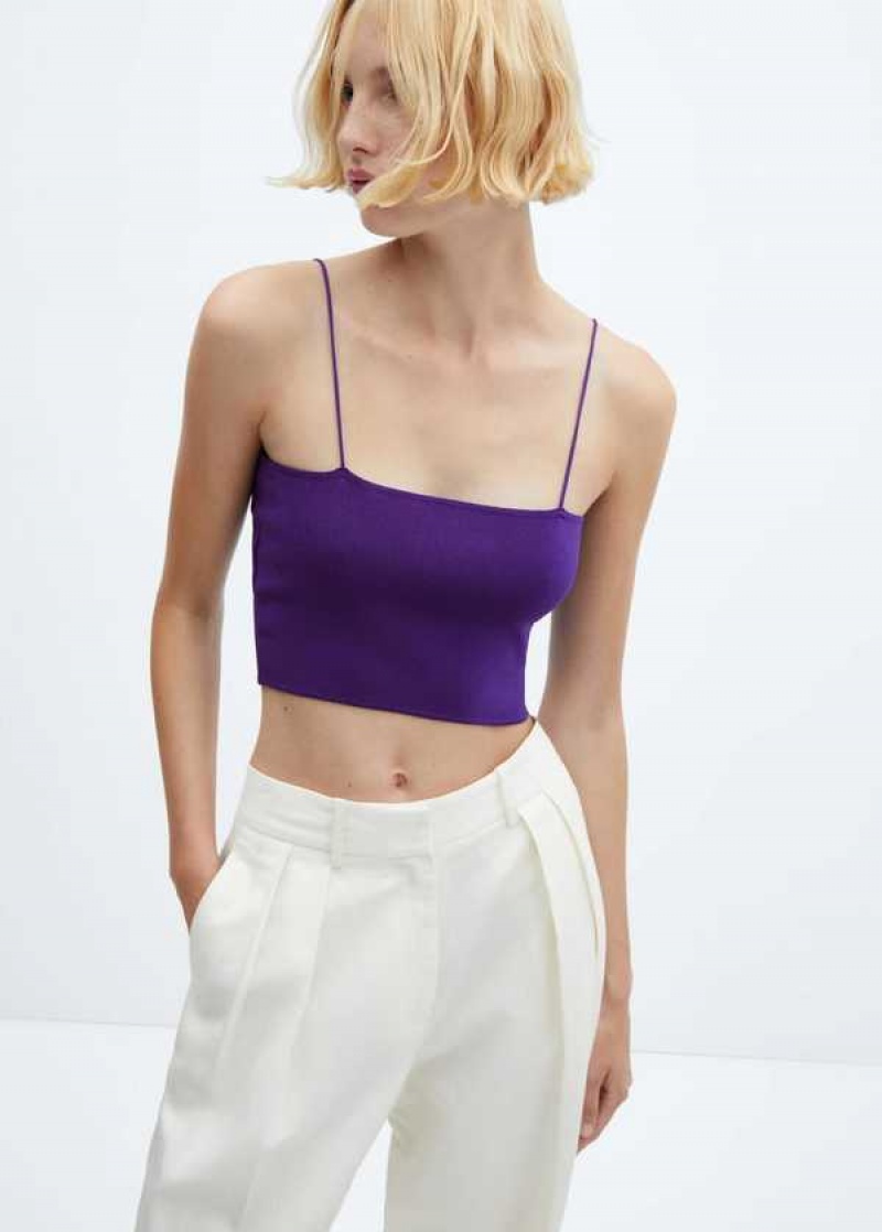 Mango Pletené Cropped Top | MNG-24809