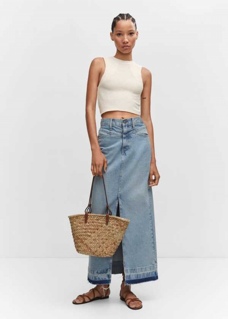 Mango Pletené Cropped Top | MNG-24823