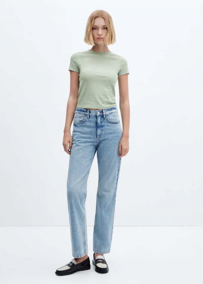 Mango Pletené Krátké-sleeve T-shirt | MNG-25022