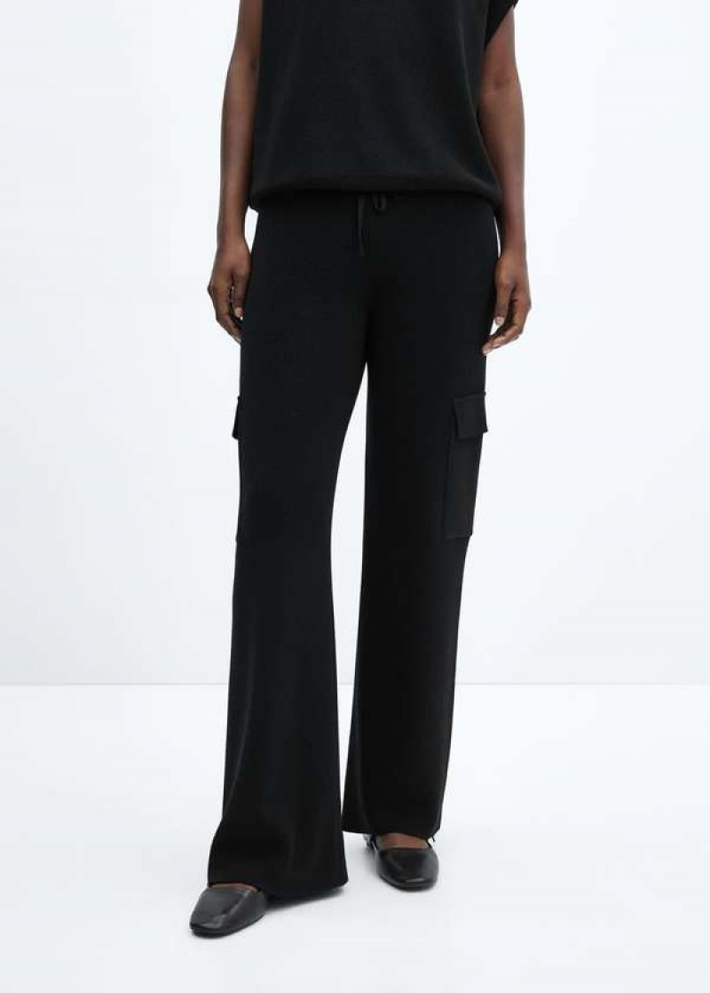 Mango Pletené Pants With Cargo Pockets | MNG-24332