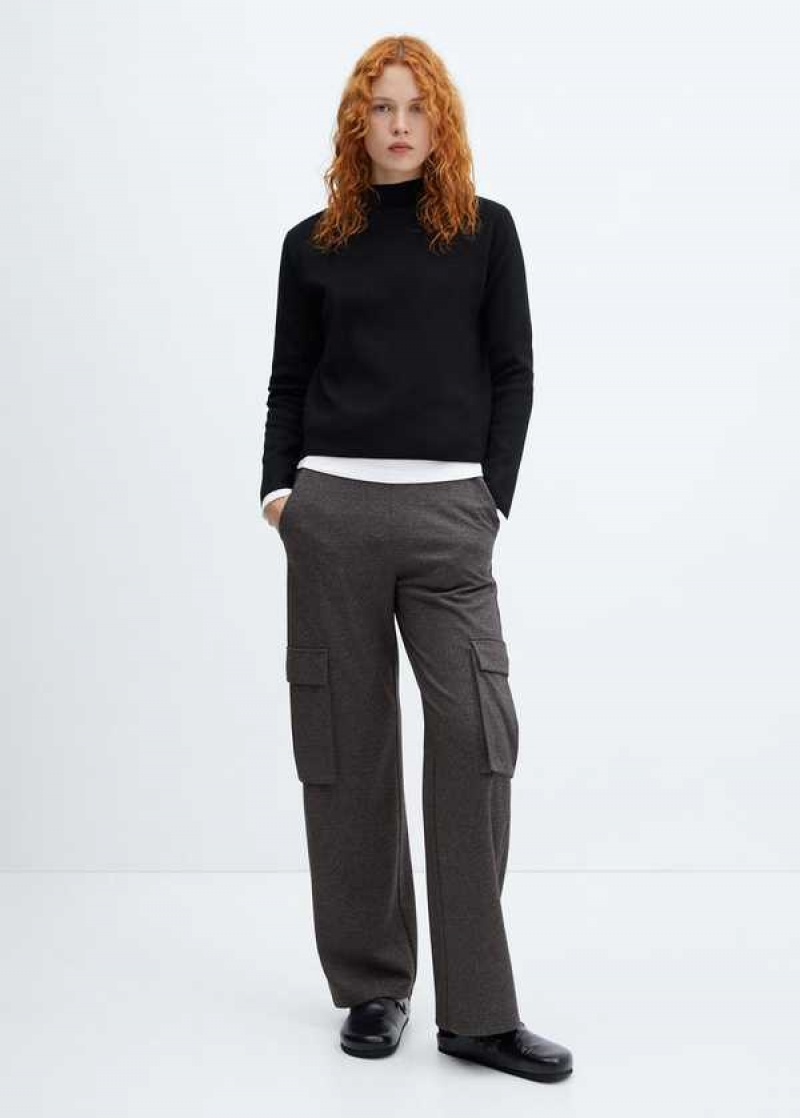 Mango Pletené Pants With Cargo Pockets | MNG-24320