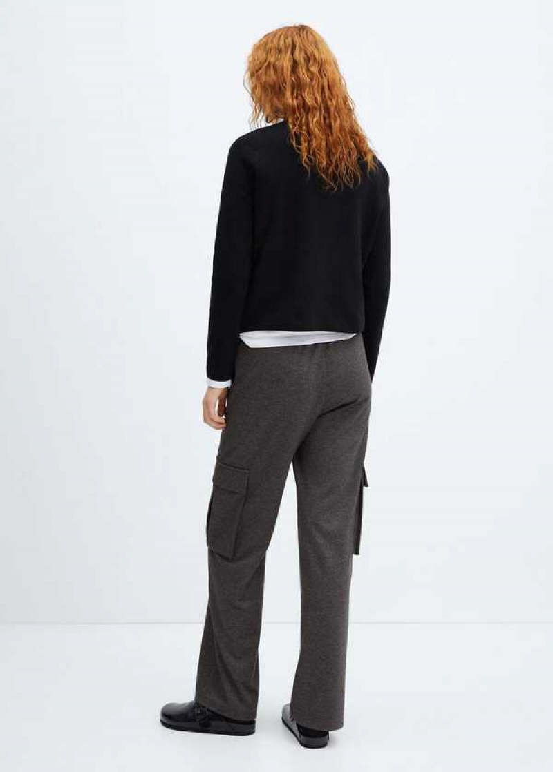 Mango Pletené Pants With Cargo Pockets | MNG-24320