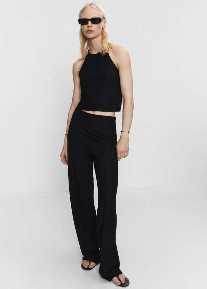 Mango Pletené Wideleg Pants | MNG-24421