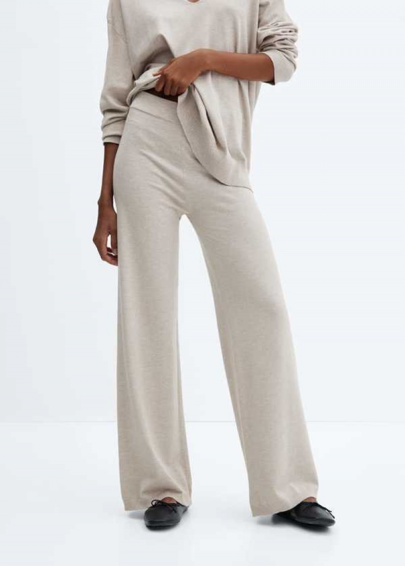 Mango Pletené Wideleg Pants | MNG-24475