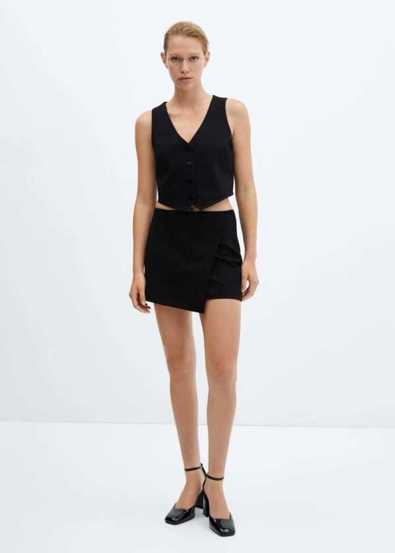 Mango Pletené Wrap Mini-skirt | MNG-24012