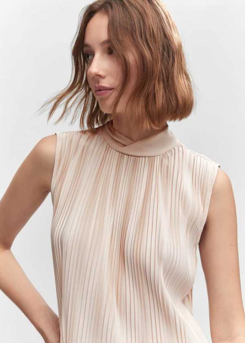 Mango Plisovaný Bow Top | MNG-24847