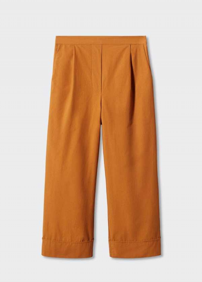 Mango Plisovaný Culottes Pants | MNG-24370