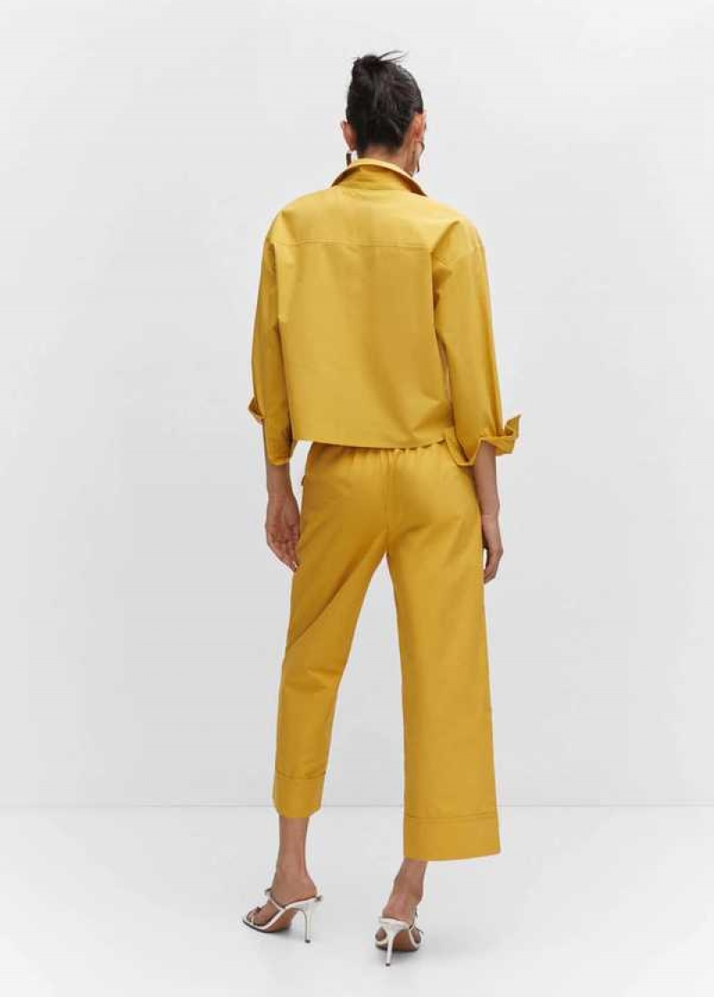 Mango Plisovaný Culottes Pants | MNG-24449