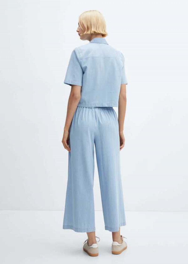 Mango Plisovaný Culottes Pants | MNG-24561