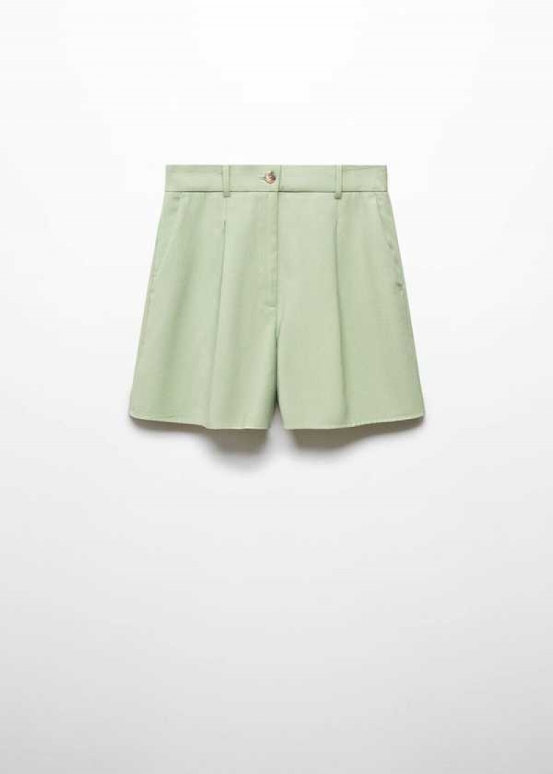 Mango Plisovaný High-waist Shorts | MNG-24635