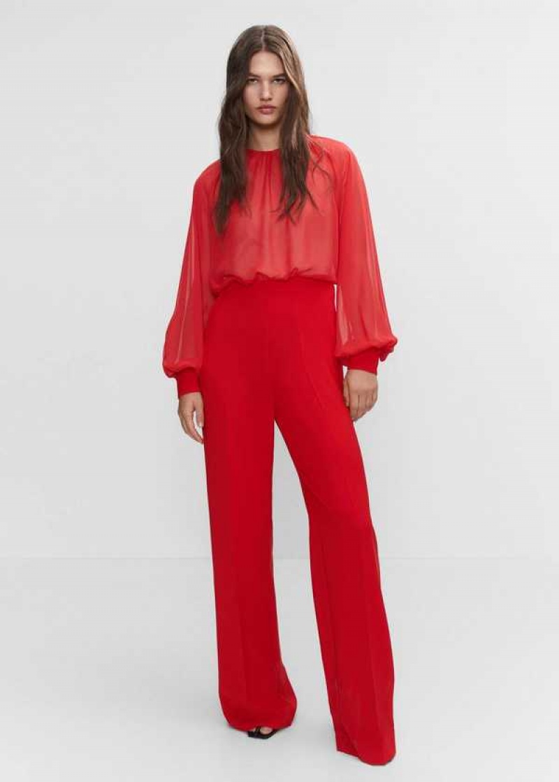 Mango Plisovaný Jumpsuit With Bow | MNG-25703