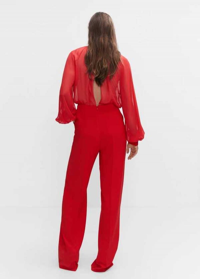 Mango Plisovaný Jumpsuit With Bow | MNG-25703