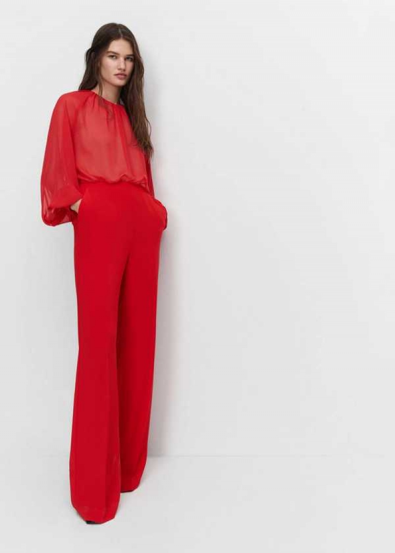 Mango Plisovaný Jumpsuit With Bow | MNG-25703