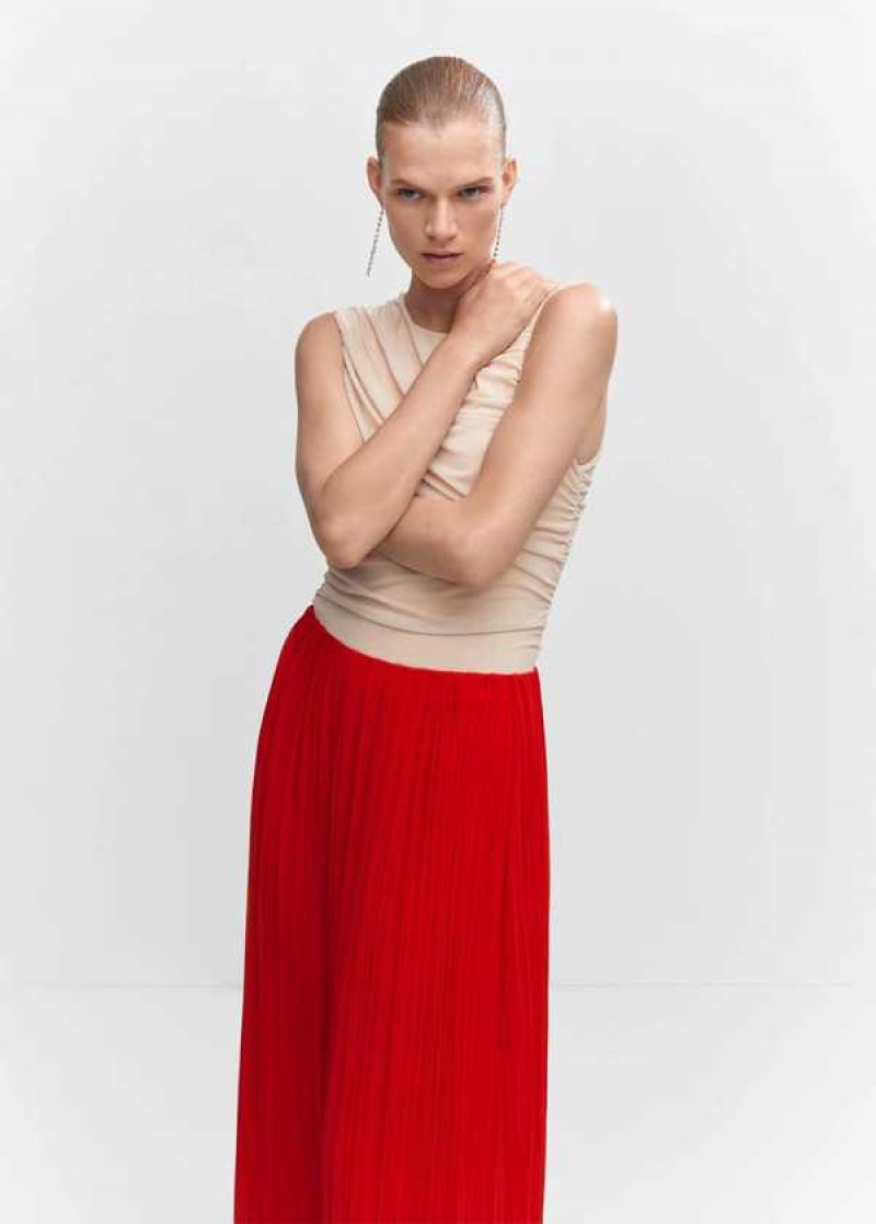 Mango Plisovaný Long Skirt | MNG-24095