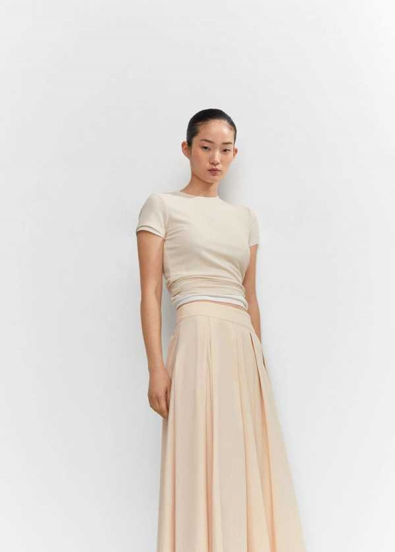 Mango Plisovaný Midi Skirt | MNG-24042